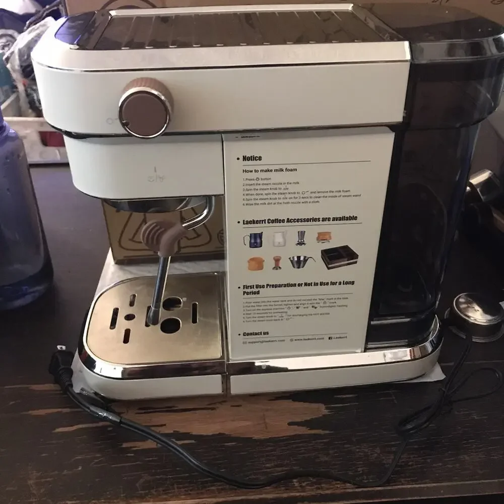 Laekerrt Espresso Machine 20 Bar Coffee Maker CMEP02 with Commercial Milk Frothe